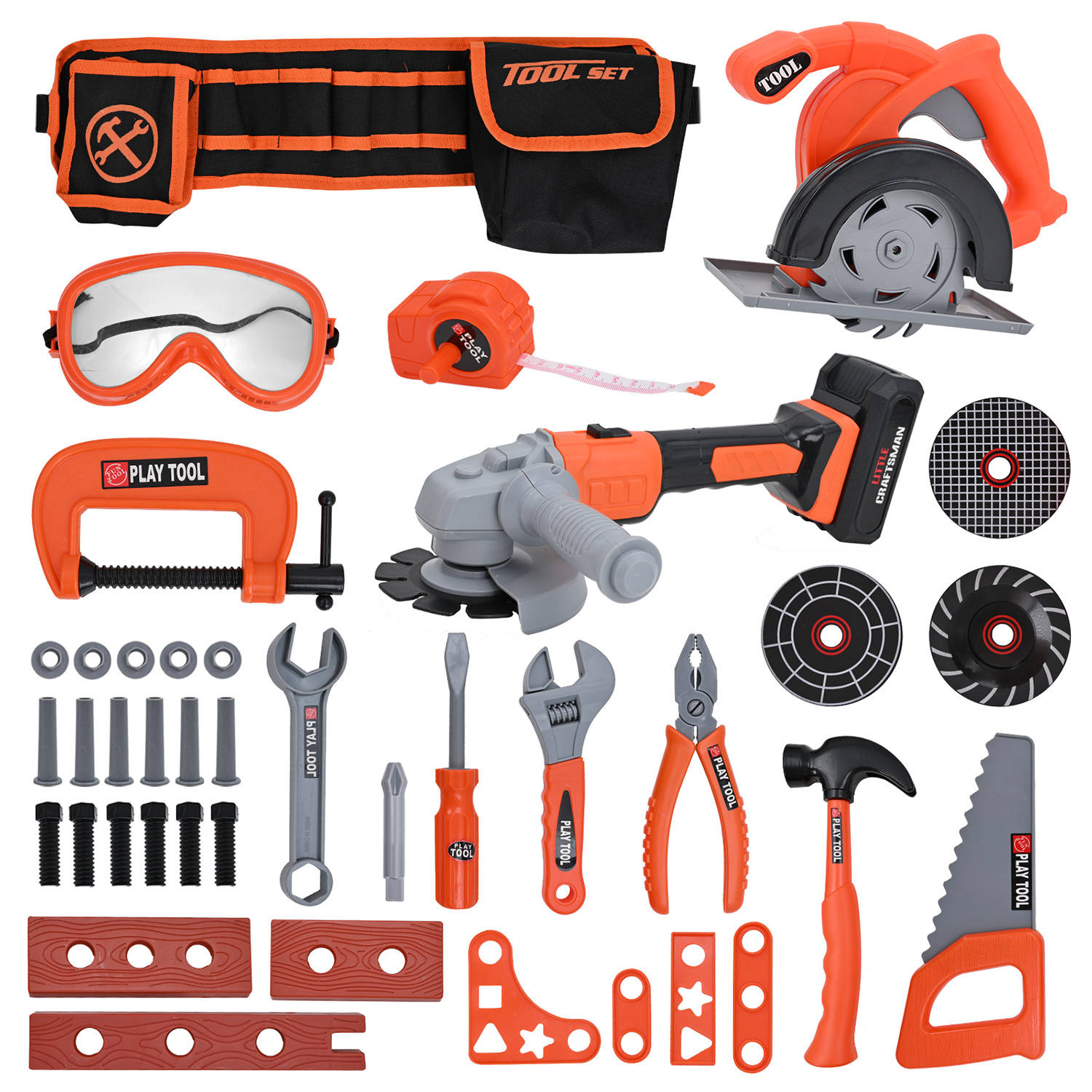 Tool Circular Saw with Belt Set for Kids #09928-4