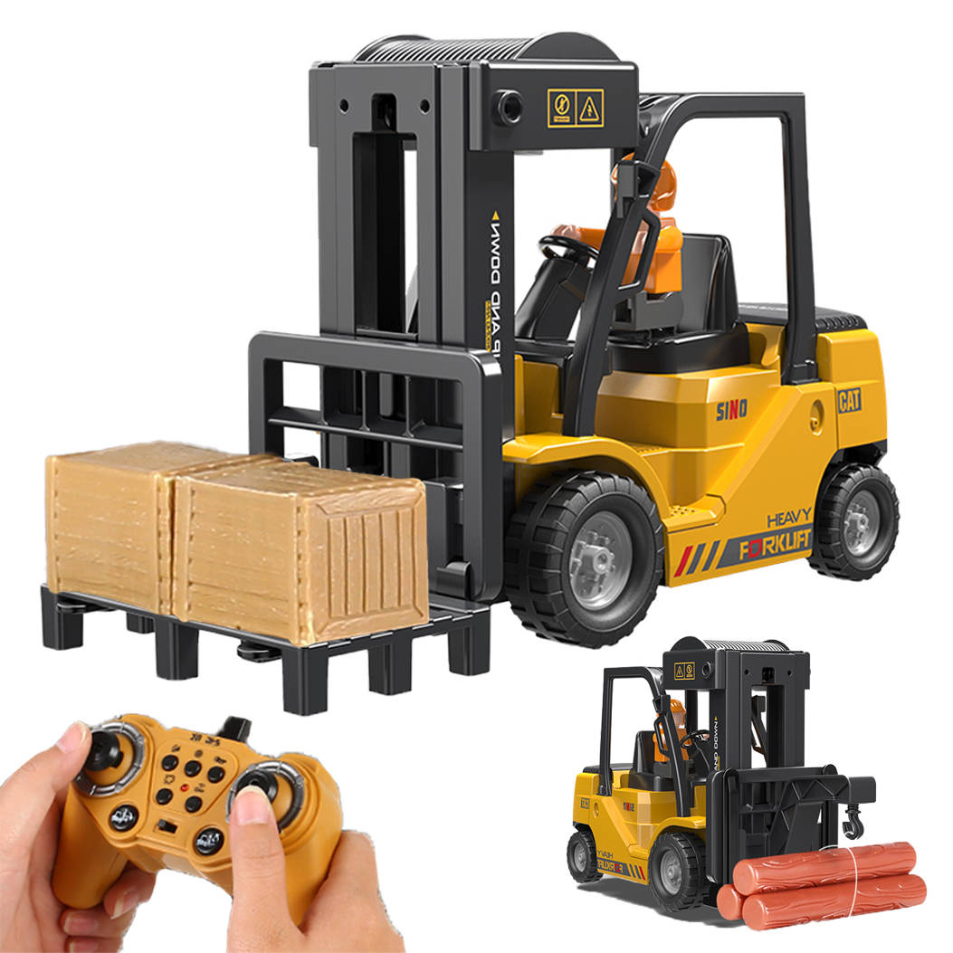 2 Mode-RC Forklift&Hook with Spray Sounds Light #09925-1