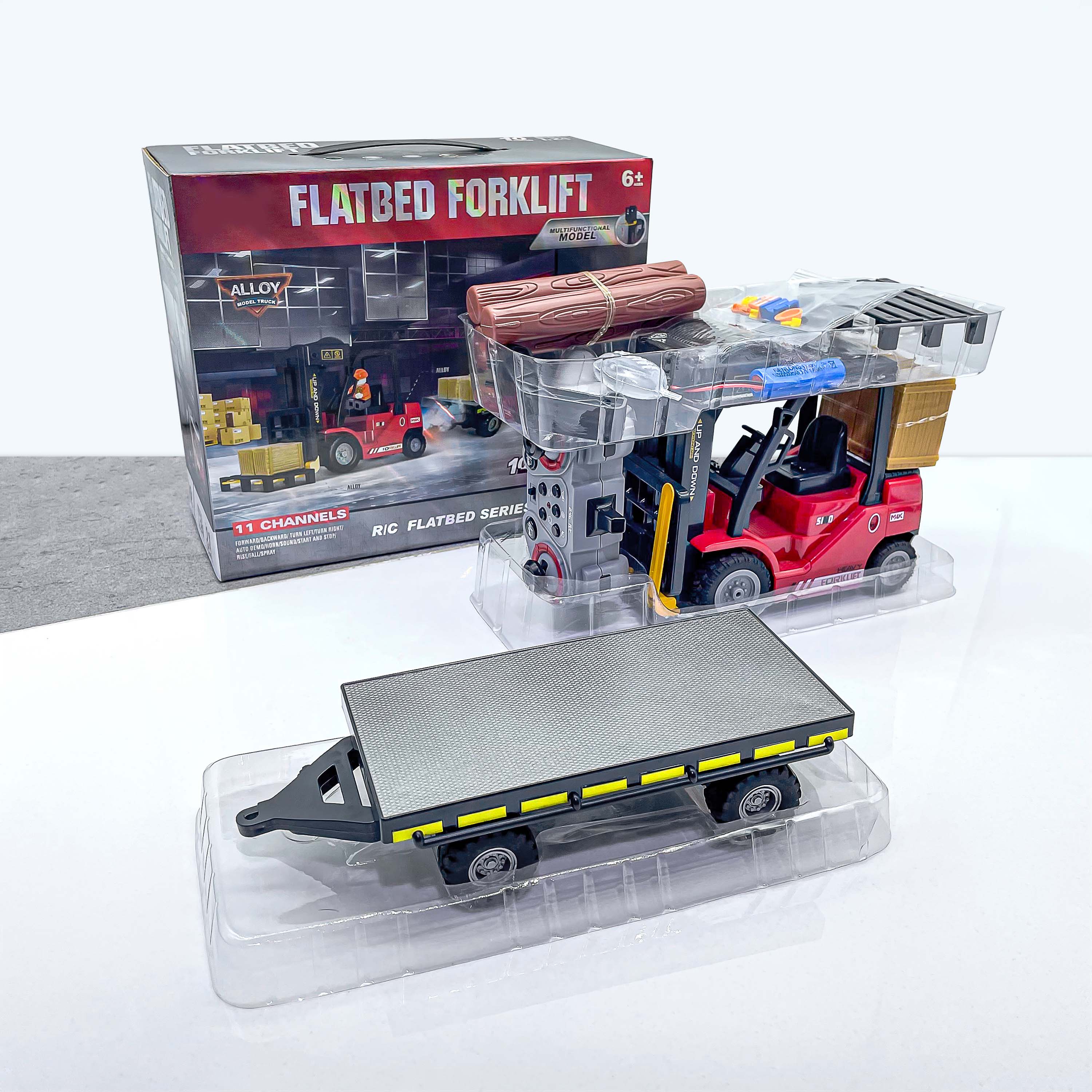 Children's forklift toy with remote control